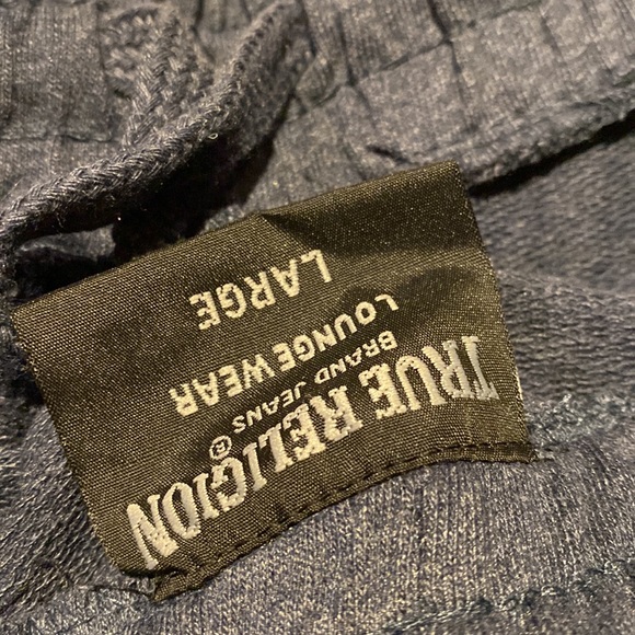 HOST PICK True Religion Brand Jeans Loungewear Jogger Shorts Blue Mens Large NWT - Picture 5 of 5